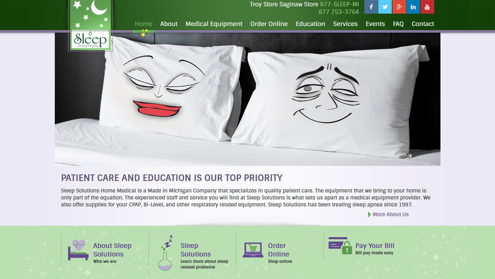 Скриншот страницы сайта терапевтических средств